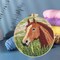 DIY Punch Needle Kit – Brown Horse in Green Grass Embroidery Set for Beginners with Hoop, 20x20cm Handmade Wall Art Craft for Stress Relief and Home Decor